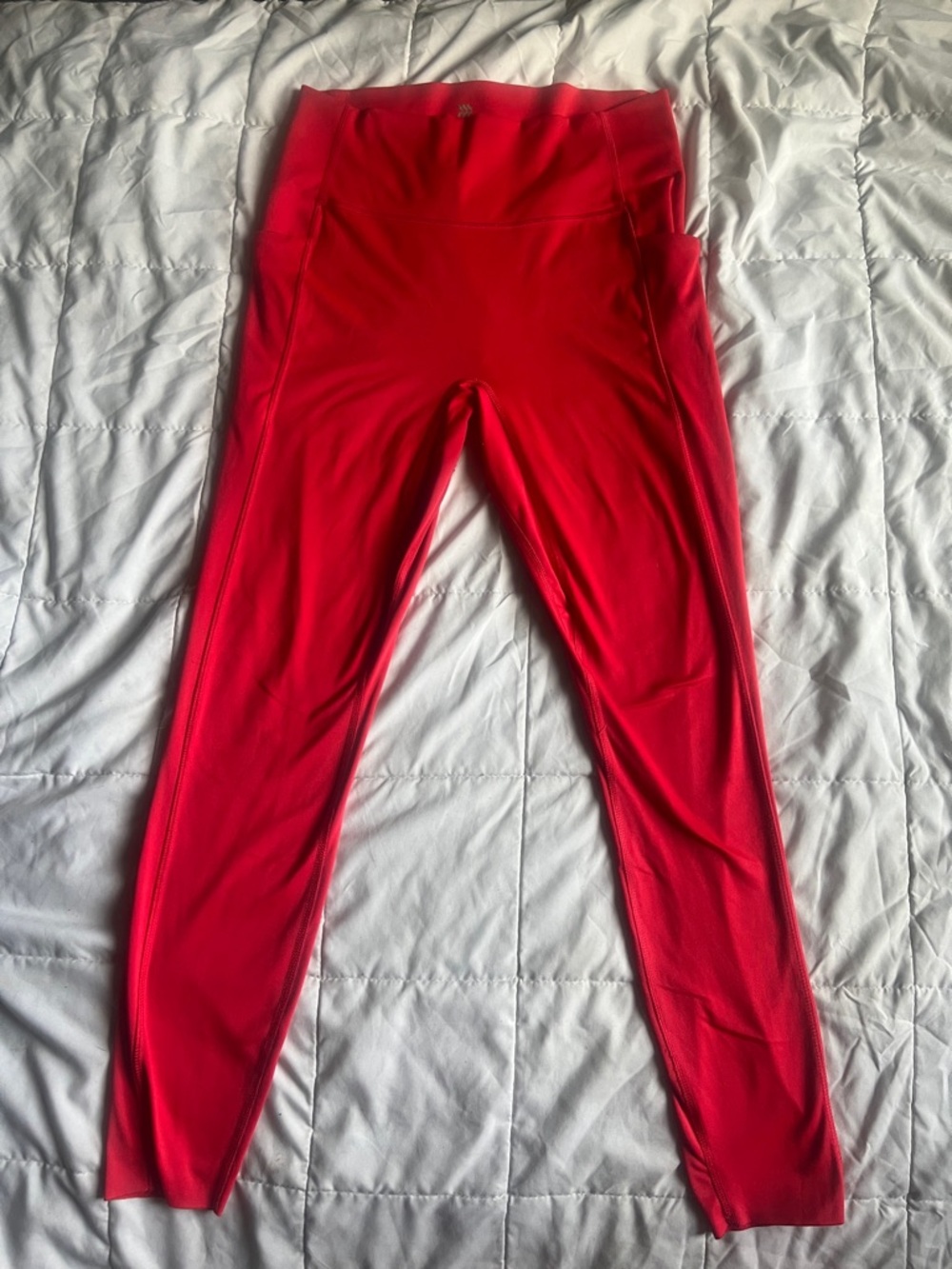 Bright Red High-Waist Athletic Leggings